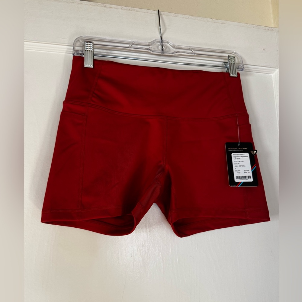 NWT Korsa Hypnotic Running Shorts in Spice workout fitness crossfit 3” inseam